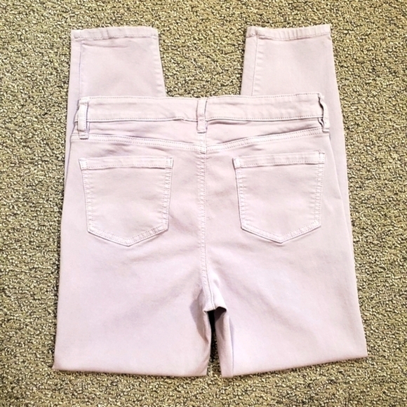 ⭐️ BUFFALO AUBREY HIGH RISE STRETCH ANKLE GRAZER PURPLE PASTEL JEANS SZ6 - Picture 4 of 8